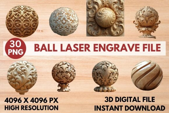 Ball Laser Engrave File: Premium PNG Designs for Creators