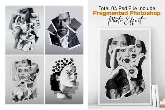 Collage Frame Fragmented Effect: Transform Words into Art
