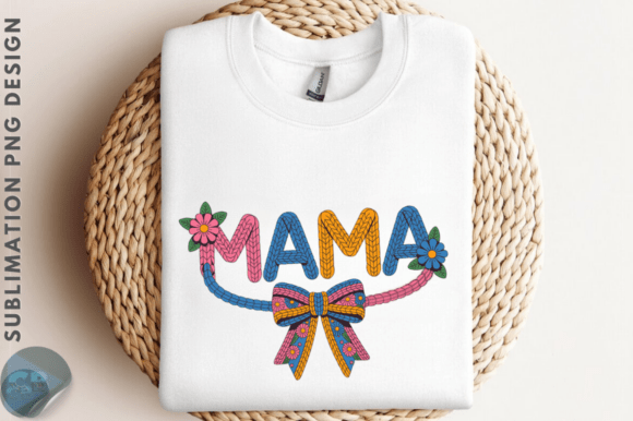 Coquette Mama Png Floral Yarn Mama PNG