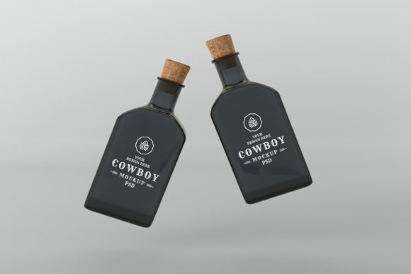Cowboy Two Bottle Mockup: Elevate Your Brand Presentations