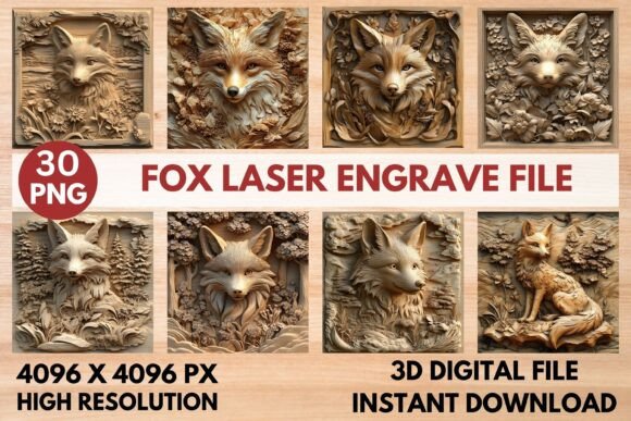 Fox Laser Engrave File: Stunning 3D Designs for Your Projects