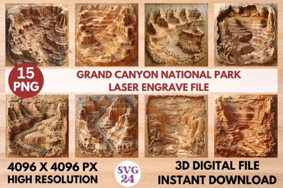 Grand Canyon National Park Laser Engrave: Premium Design File