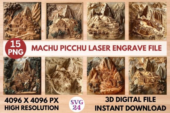 Machu Picchu Laser Engrave File