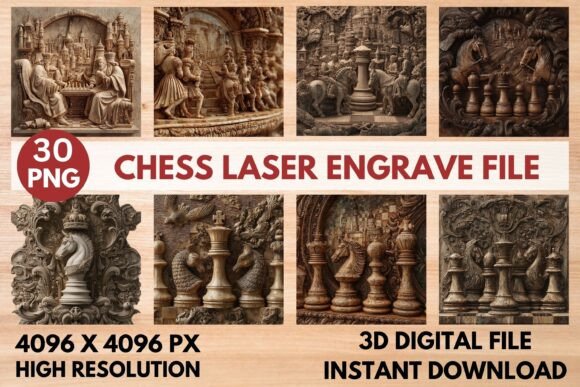 Precision Chess Designs for Laser Engraving Projects