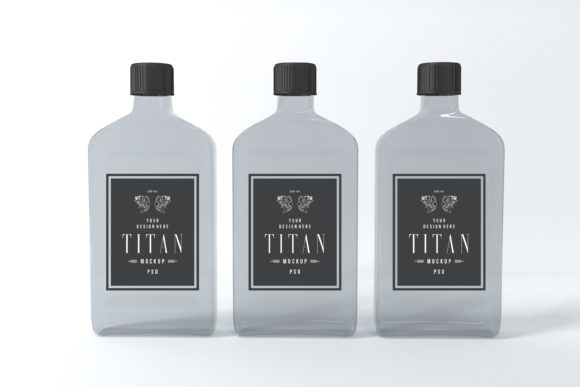 Titan Three Bottle Mockup: Elevate Your Brand Presentation